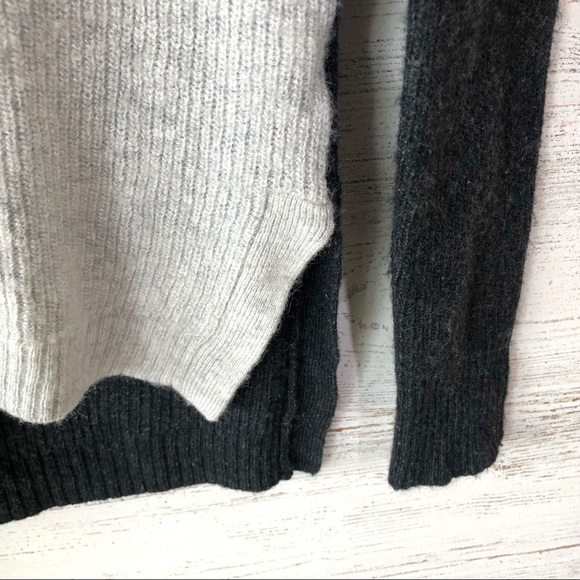*3/$20* MADEWELL Warmlight Color Block Hi Lo V Neck Pullover Sweater Wool XS - Picture 7 of 8